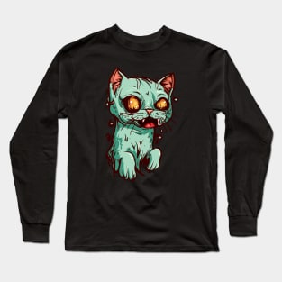 Zombie Cat Long Sleeve T-Shirt